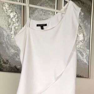 Banana Republic White One Shoulder Cocktail top